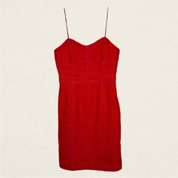 Banana Republic Sleveless Piped Corset Wool Blend Romantic Feminine Mini Dress. - Picture 4 of 13